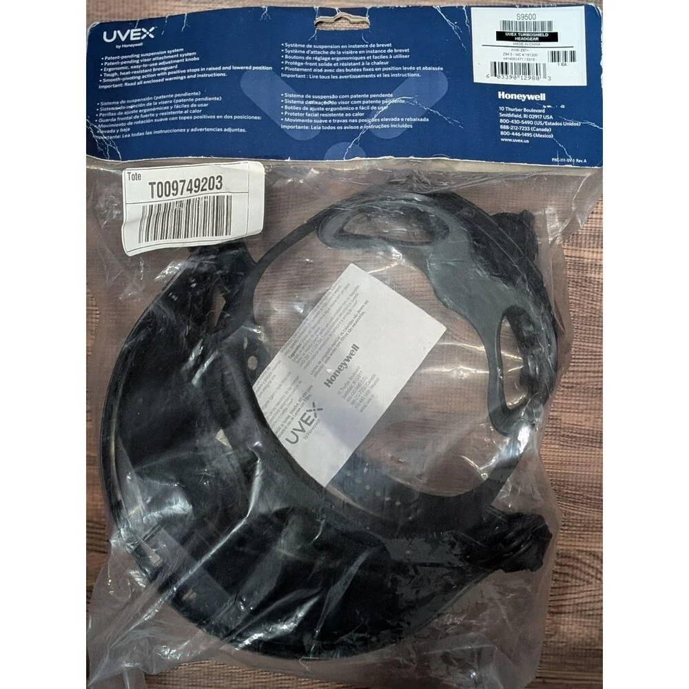 NEW Honeywell Uvex Turboshield S9500 Ratchet Headgear Face Shield System Black